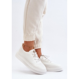 Sneakers Traforate da Donna Bianche Unassemia bianco 2