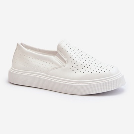 Sneakers Slip-on Traforate da Donna Bianco Echossia bianca 2