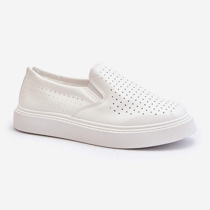 Sneakers Slip-on Traforate da Donna Bianco Echossia bianca 2