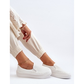 Sneakers Slip-on Traforate da Donna Bianco Echossia 1