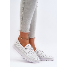Vinceza Scarpe Da Donna In Pelle Traforata, Darnissa Bianco 2