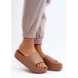 Infradito da Donna Con Suola Spessa, Marrone Oreithano 2