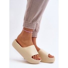 Infradito Oreithano beige da donna con suola spessa 2