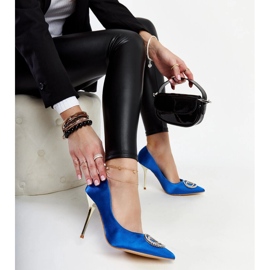 Tacchi Elife blu con zirconi 1