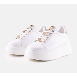 Sneaker Karino in pelle bianca bianco 1