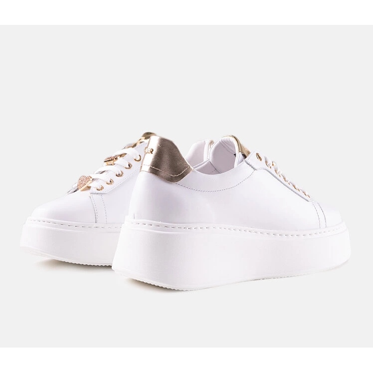 Sneaker Karino in pelle bianca bianco 2