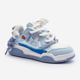 Sneakers Da Donna Con Allacciatura Spessa, Di Colore Blu Miatora 1