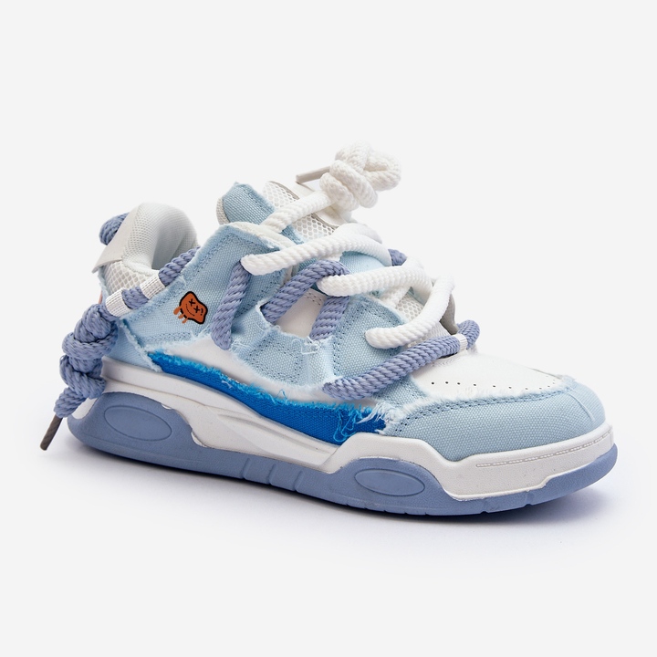Sneakers Da Donna Con Allacciatura Spessa, Di Colore Blu Miatora 1