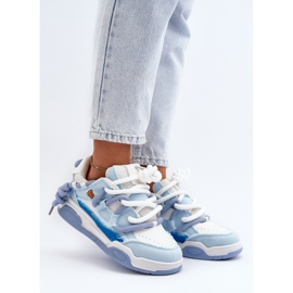 Sneakers Da Donna Con Allacciatura Spessa, Di Colore Blu Miatora 2