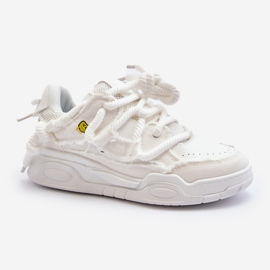 Sneakers Da Donna Con Allacciatura Spessa Bianca Miatora bianco 2