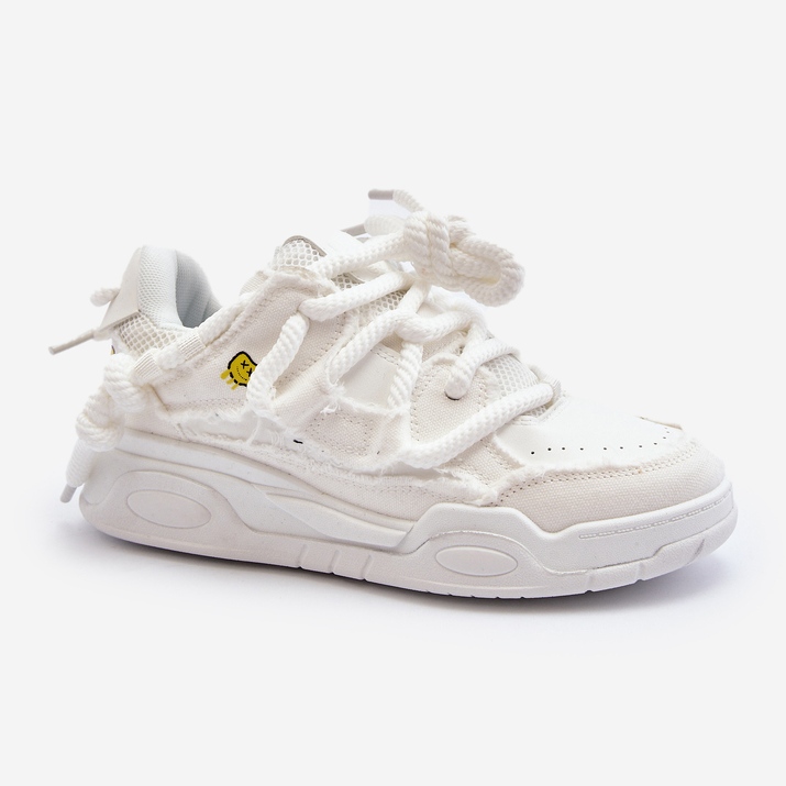 Sneakers Da Donna Con Allacciatura Spessa Bianca Miatora bianco 2