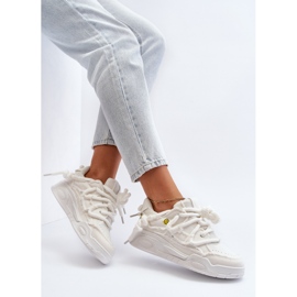 Sneakers Da Donna Con Allacciatura Spessa Bianca Miatora 1