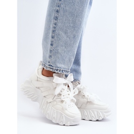 Sneakers da Donna con Suola Grossa, Colore Bianco Ellerai 2