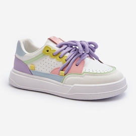 Sneakers da Donna in Eco Pelle Multicolor Avanalis bianca 2