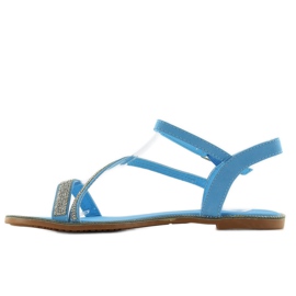 Sandali decorati con zirconi yh-2h018 blu 1