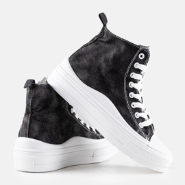 Sneakers nere con plateau Frederick nero 2