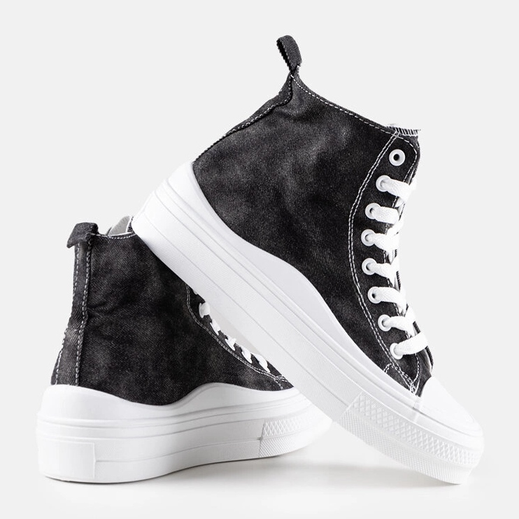Sneakers nere con plateau Frederick nero 2