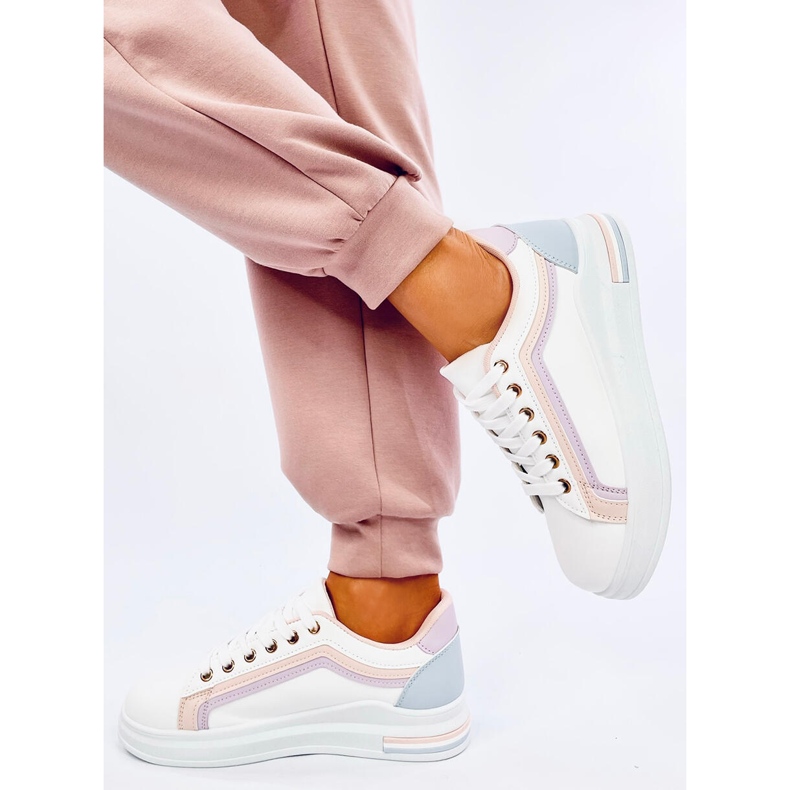 Ateer Sneakers rosa da donna bianco 2