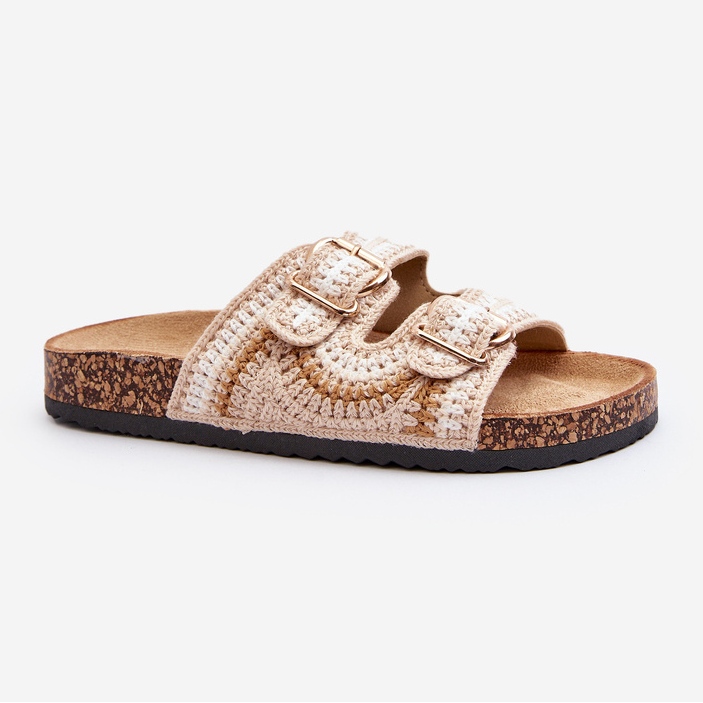 Infradito da donna con suola in sughero, Beige Fannea 2