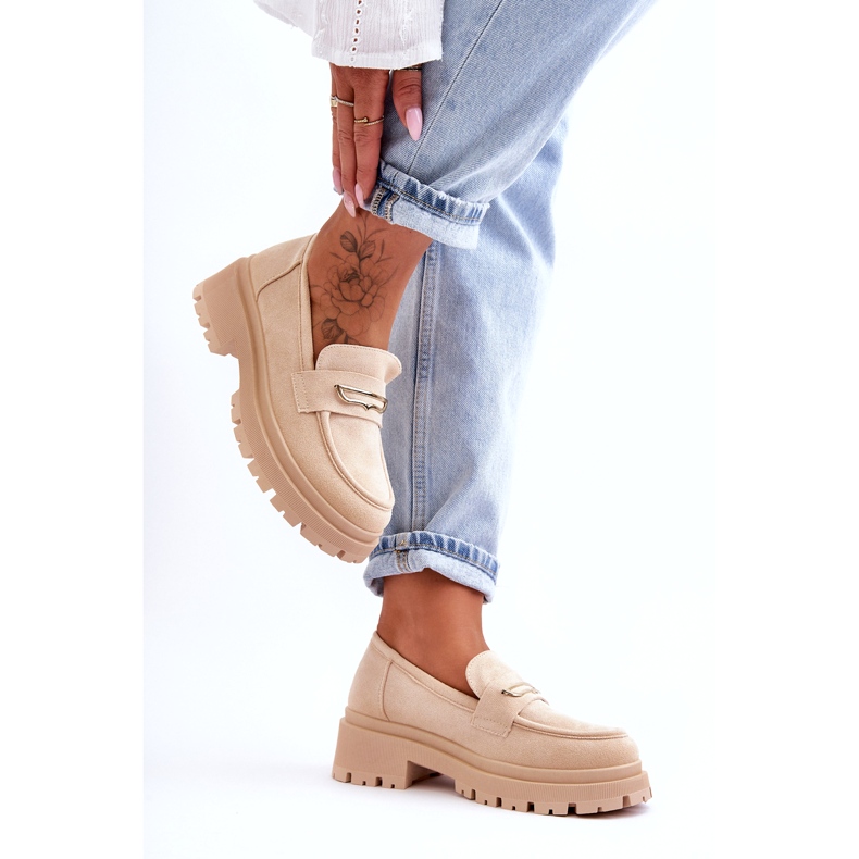 Seastar Mocassini Slip-On in pelle scamosciata da donna Beige Pure Love 4