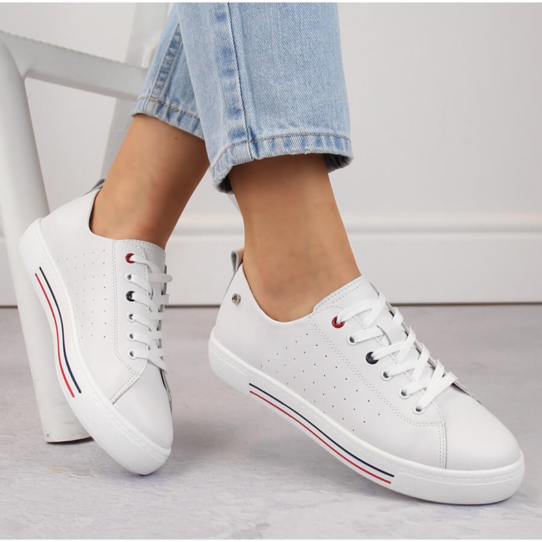 Filippo DP6029 scarpe sportive da donna in pelle bianca bianco 1