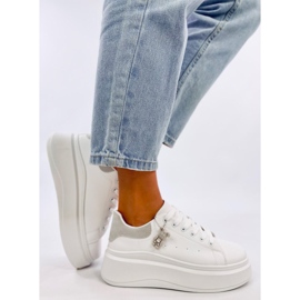 Sneakers con zeppa Liezel Grey con pendente bianca 2