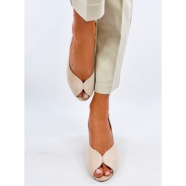 Sandali Venus Beige con tacco alto 1