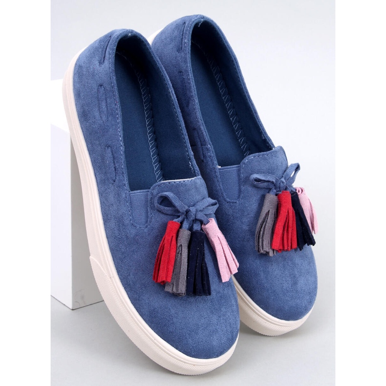 Sneakers Salma Jeans con frange blu 1
