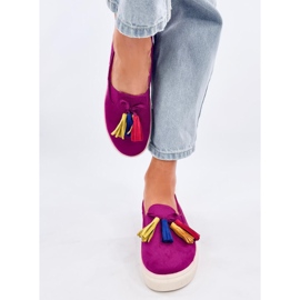 Salma Sneakers con frange fucsia rosa 1