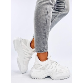 Scarpe da ginnastica con zeppa Nuthall bianche bianca 2