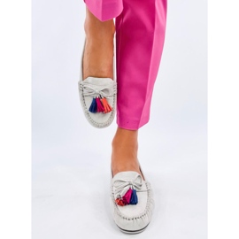 Mocassini con frange Tamla Grey grigio 1