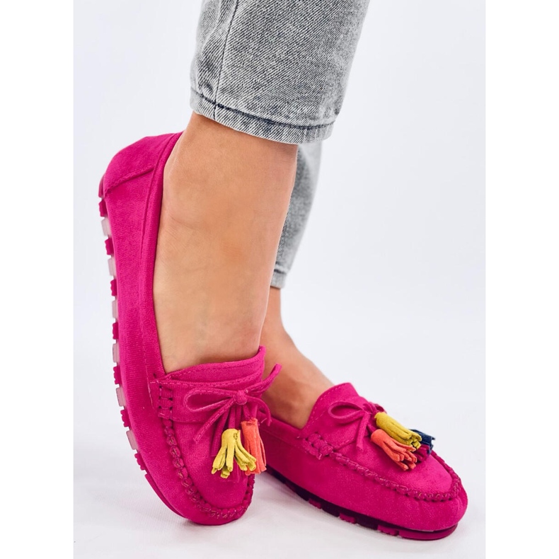 Mocassini Tamla Fucsia Con Frange rosa 2