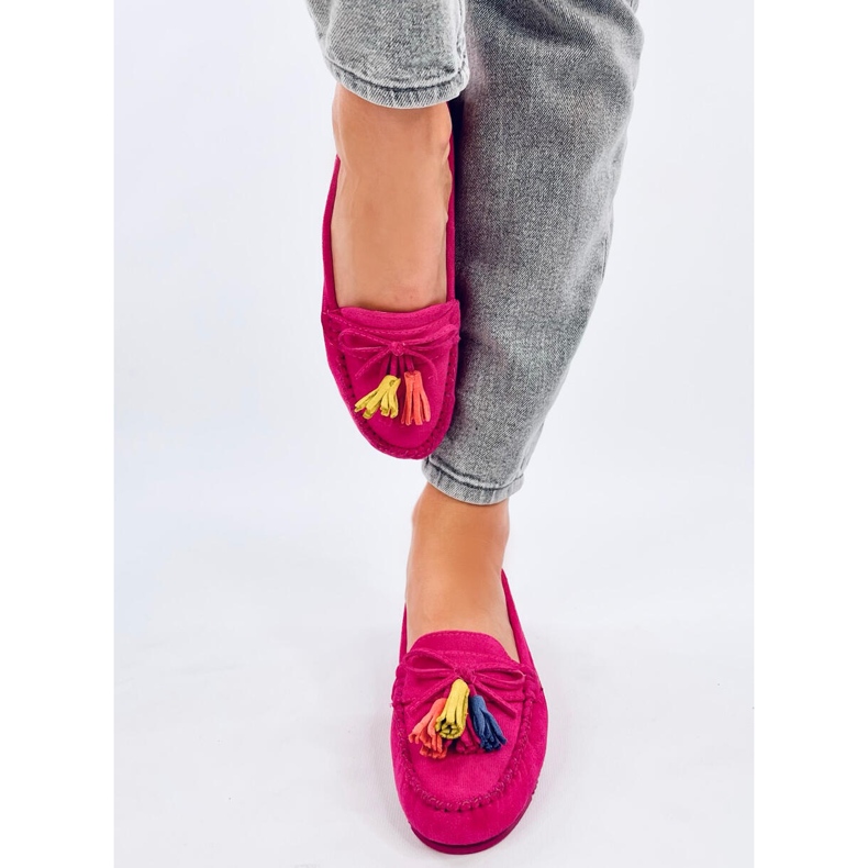 Mocassini Tamla Fucsia Con Frange rosa 1