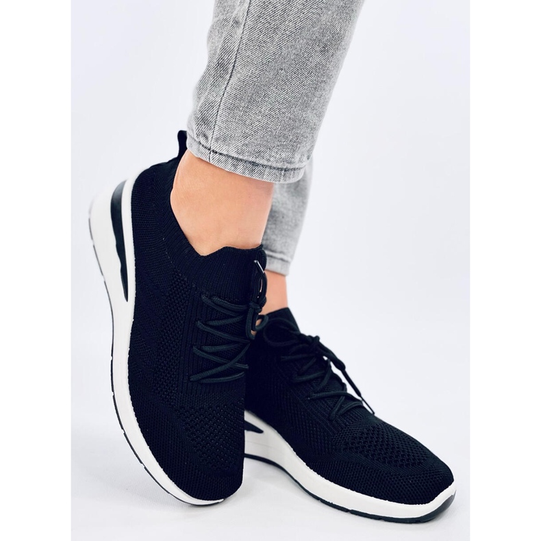 Sneakers con zeppa Croft nere nero 2