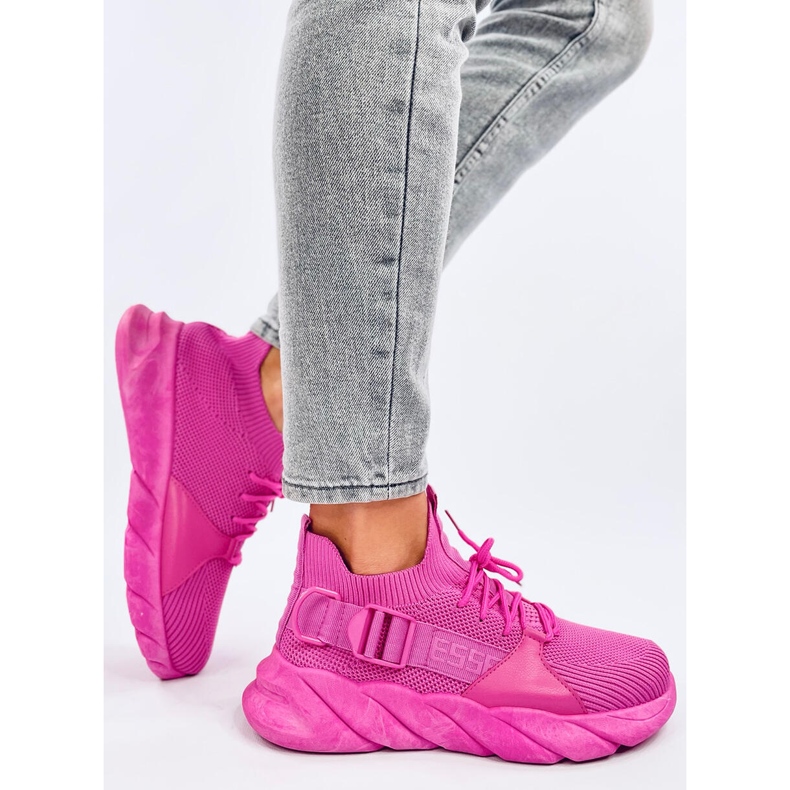 Sneakers a calzino Wades fucsia rosa 2