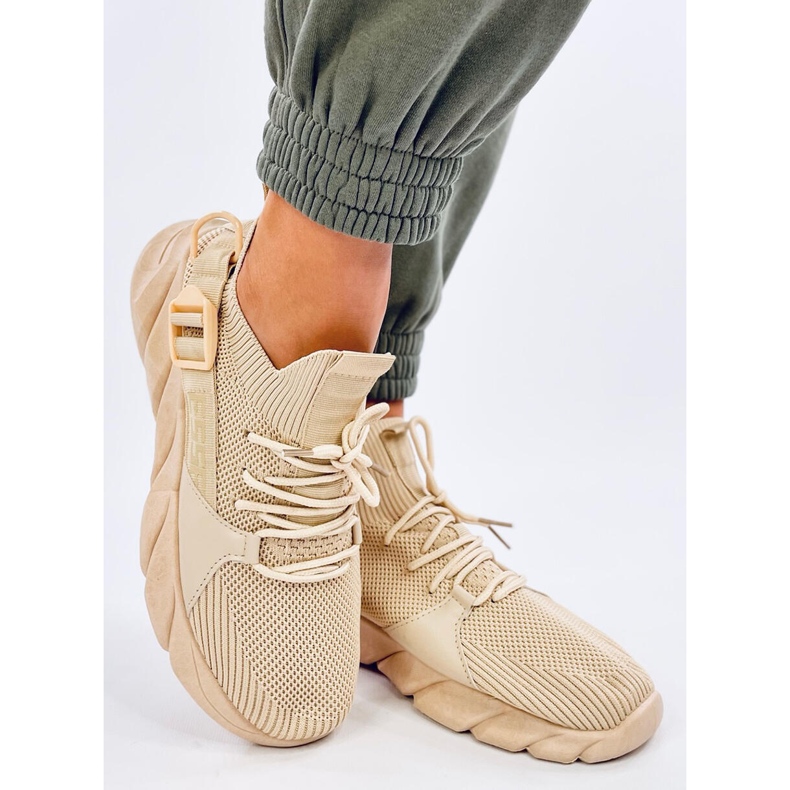 Scarpe da ginnastica a calzino Wades beige 2