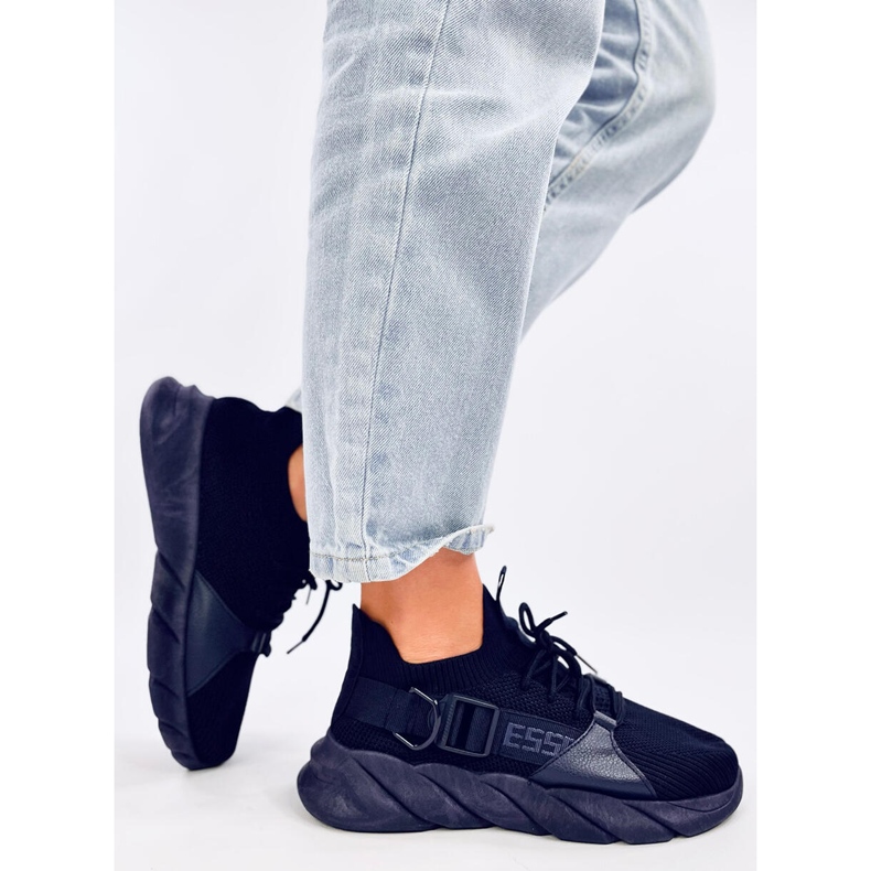 Scarpe da ginnastica a calzino Wades blu scuro 2