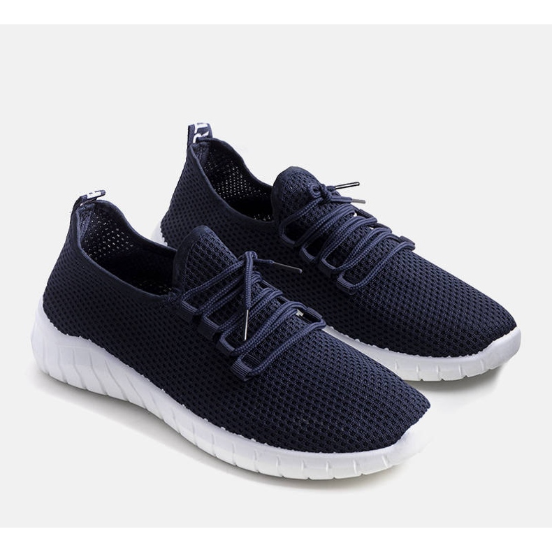 Sneakers sportive Eltro da uomo di colore blu navy 1