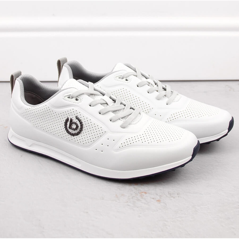 Scarpe sportive comode da uomo, Bugatti bianche NN153239 bianco 1