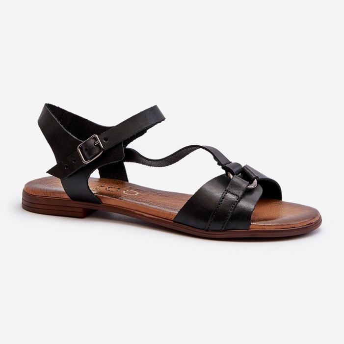 Zazoo 40182 Sandali in pelle da donna Neri nero 1