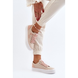 Lee Cooper LCW-24-31-2196 Sneakers in tessuto da donna, Beige 1