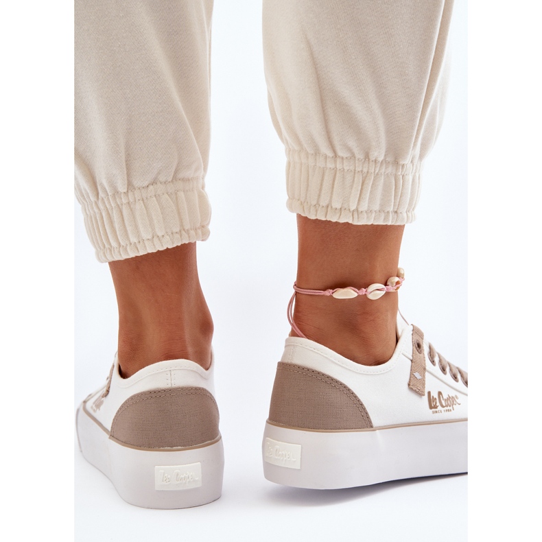 Lee Cooper LCW-24-31-2198 Sneakers in tessuto da donna, Bianco bianca 2