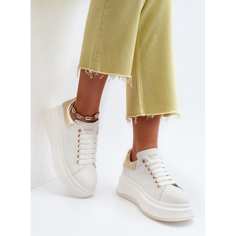 Sneakers GOE in pelle da Donna NN2N4031 Bianco bianca 1