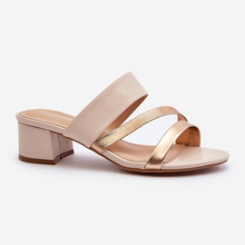 Infradito Tacco Basso da Donna Beige Rosila 1