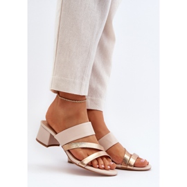 Infradito Tacco Basso da Donna Beige Rosila 2