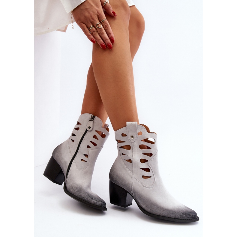 Stivaletti In Pelle Con Ritagli Maciejka 06412-11 Bianco bianca 1