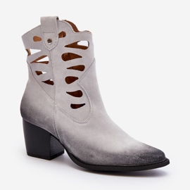 Stivaletti In Pelle Con Ritagli Maciejka 06412-11 Bianco bianca 2