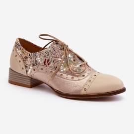 Scarpe da Donna in Pelle con Tomaia Decorata Maciejka 06408-04 Beige 2