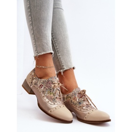 Scarpe da Donna in Pelle con Tomaia Decorata Maciejka 06408-04 Beige 1