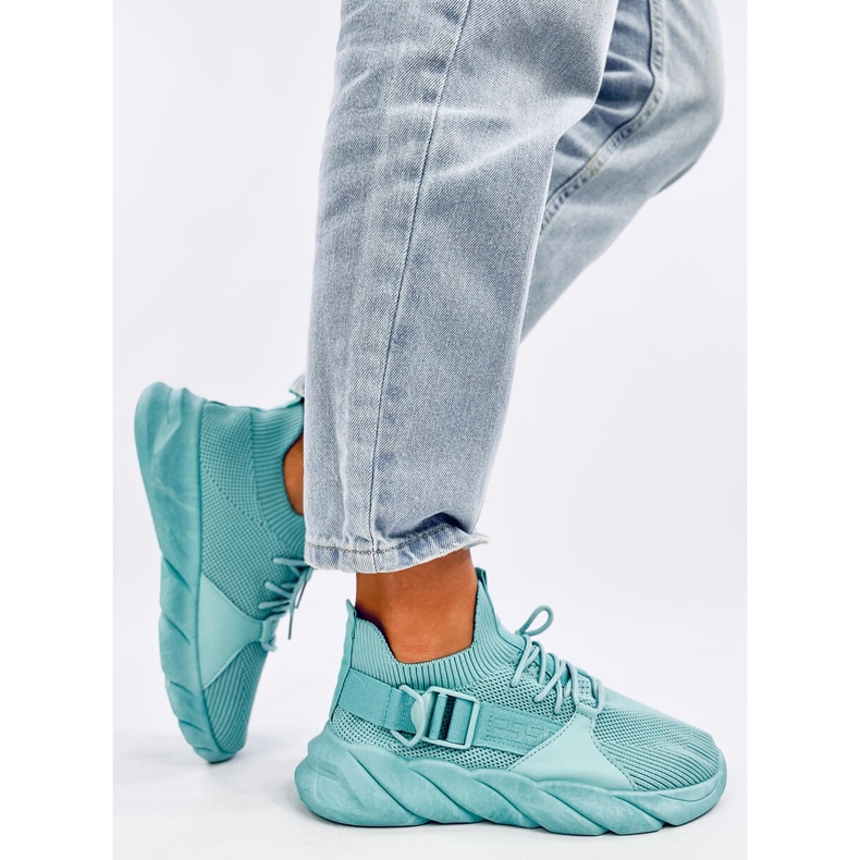 Scarpe da ginnastica a calzino Wades color ciano blu 2
